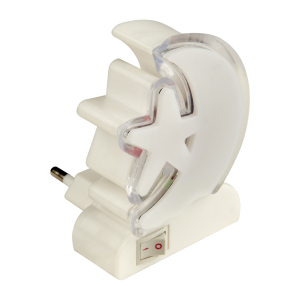 Светильник-ночник. Без выключателя.Блистер DTL-301-Месяц со звездочкой/RGB/4L ED/0,5W(__)