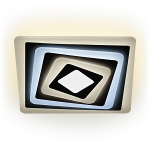 Люстра светодиод 52224 9 TRAMPOLI ДУ 3 реж 500x500x80мм 100Вт 36м² белый