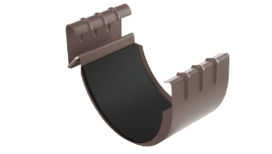 Соединитель круг/желоба усиленный "ПС" 125 1,0-шок.-коричн.*2(3) RAL 8017 пурал