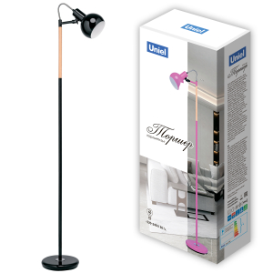 Торшер под лампу Е14, 60W, с регулировкой наклона. Механич/выкл черный UML-T702 E14 BLACK