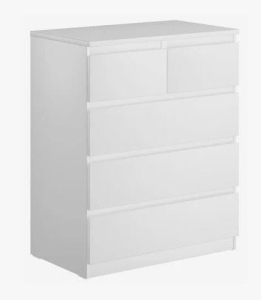 комод МАЛЬТА  3+2 ящика 80х99 белый RU