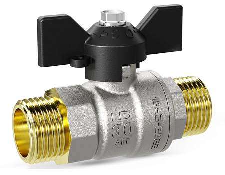 Кран шаровой латунный LD Pride Н-Н Ду 15 Ру 40 бабочка (20)