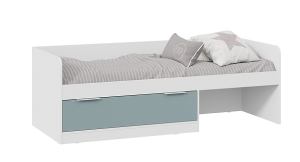 Кровать комбинированная (800) Тип 1 Марли (Белый/Серо-голубой)