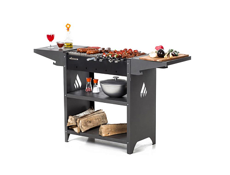 Мангал Family Standart FS2000, 133.2×39.4×77.4 см, 2 мм, боковые столики, полка														