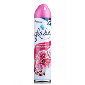 Освежитель воздуха Glade Пион и сочные ягоды Аэрозоль 300мл (12)(_12_)