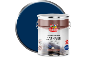 Эмаль алкидная для крыш синий 5 кг Olecolor (4)
