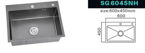 Мойка без смесителя Zigmund, 60*45 толщина металла 0,9 мм материал: sus 304