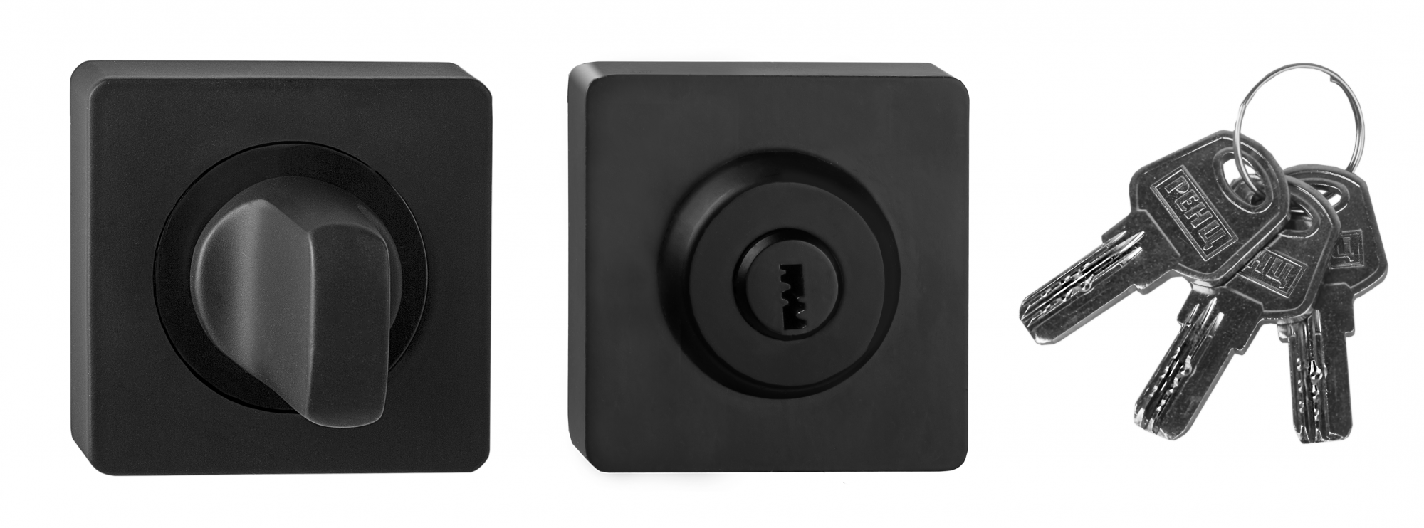 Завертка квадр. с ключом РЕНЦ 02 Black, черный (50)