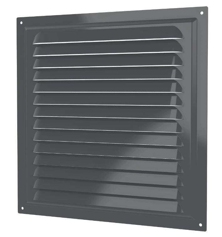Решетка вентиляционная МЭ сетка 250х250 окраш.сталь Gray ERA (25)