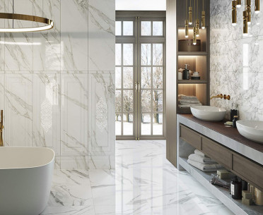 Плитка наст.Прадо обрез. Белый 400*1200 (1,44 м2 = 3 шт.)