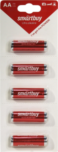 Батарейка алкалиновая Smartbuy AA/LR6/5B strip (60/600) (1 шт в блист отр) (600)