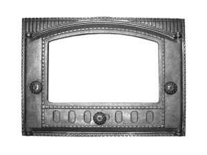 Дверка каминная ДК-2С со стеклом "Литком" (375*300*8 9,01кг) (1)