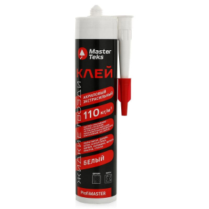 Клей акриловый жидкие гвозди MasterTeks ProfiMaster 110кг/м2 экстрасильный 0,28 кг прозрачный (12)