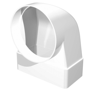 Соединитель угловой 90° плоского с фланцевым воздухораспределителем 60*200/D125 (24)