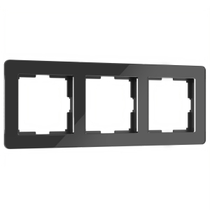 Рамка Acrylic Черный 3-х местная W0032708 (10)