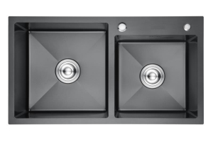 Мойка AFLORN 78*43 Графит двойная (_3_)