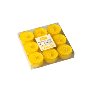 Набор свечей-таблеток (9шт) Лимон 10х10х2,5см "Tealight"