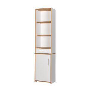 Стеллаж Вуди 13.146 (Белый премиум, Дуб Золотой CRAFT)