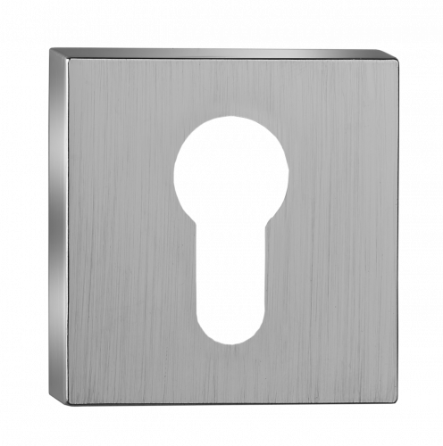 Накладка на цилиндр квадр. Puerto SLIM 03 супер сатин хром (10)