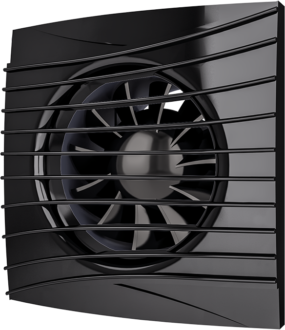 Вентилятор осевой вытяжной с обратным клапаном D 100, декоративный SILENT 4C Obsidian (16)