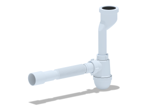 Сифон для писсуара "Ани" с трубой 40х40/50 (U0115) (15/45)