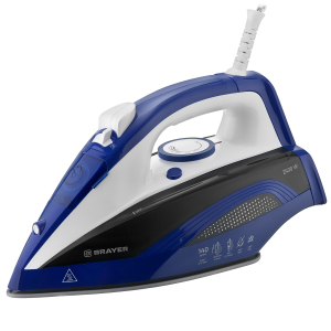 Утюг BRAYER 4002BR-BL 2400 Вт, керамич, Пар 140 г/м антикапля, разбрыз, резер 360мл, самоотчис,(_6_)
