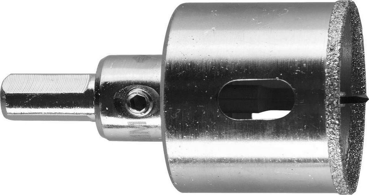 Коронка алмазная по кафелю и стеклу, d=40 мм, зерно Р 60, в сборе с центр сверлом и имбусовым(_10_)