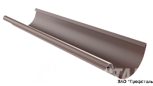 Желоб круглый ЖКф. "ПС" 125 0,5 - шок.-коричн. *2(3) RAL 8017 пурал 3 м.