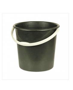 Ведро 10,0л 2 сорт черное/белые (эконом) (10) М2057 Альтернатива