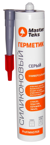 Герметик силиконовый MasterTeks ProfiMaster универ 290 мл серый (12)