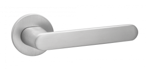 Ручка дверная Puerto SLIM 06 "Фрапе", кругл накл, супер сатин хром (20)