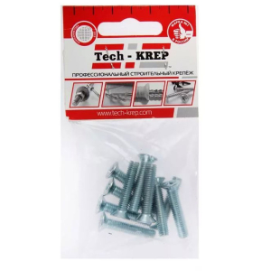 Винт DIN965 с потайной головкой оцинк. М6х30 (10 шт) - пакет/10или60