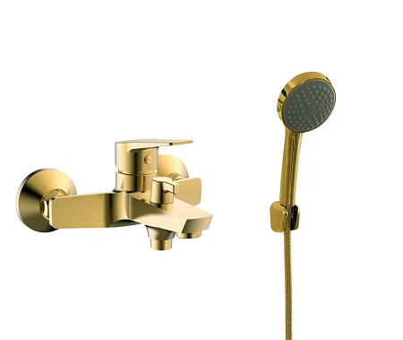 Смеситель Murano Gold для ван, короткий излив, с аксессуарами, арт. MR54Gold