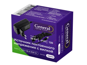 Источник постоянного напряжения с вилкой GDLI-36-A-IP20-12