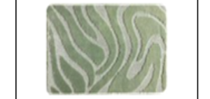Коврик из полипропилена на латексной основе, "L'CADESI LEMIS", 60х100см из 2 штук,3014 зеленый Турци
