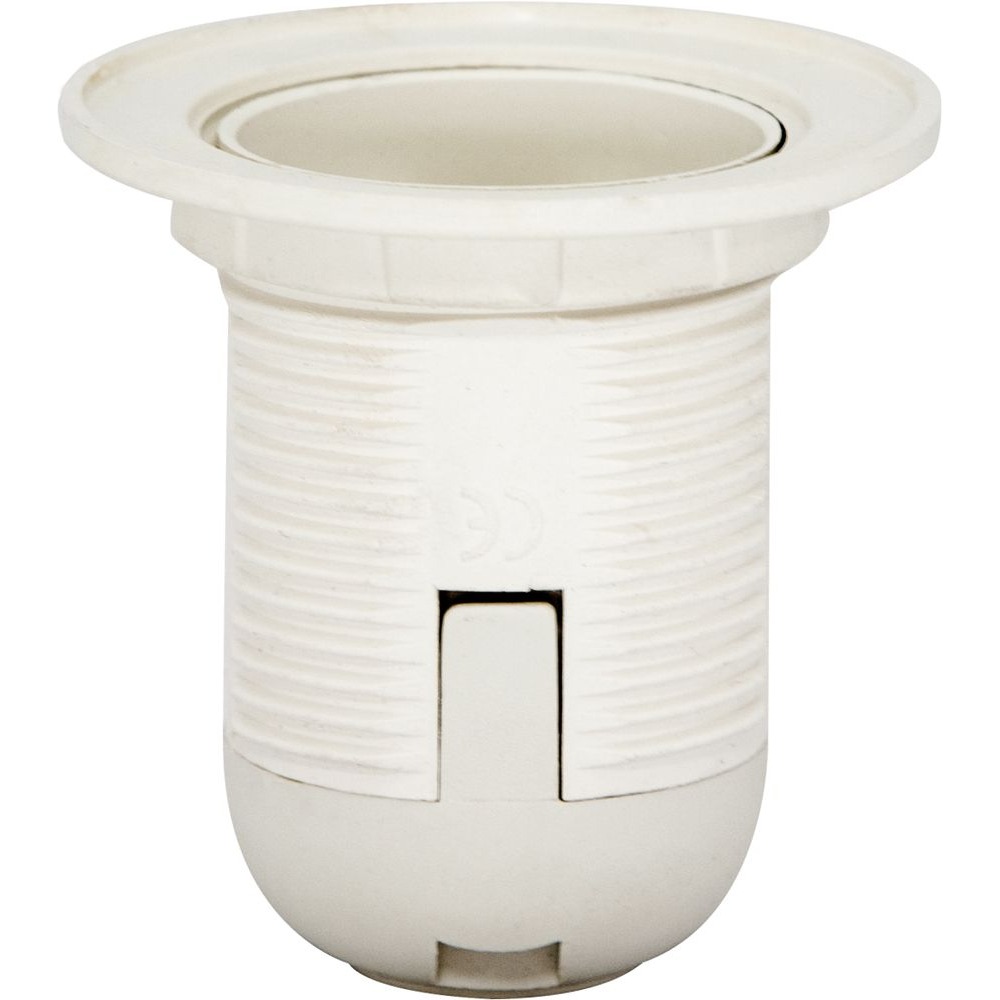 Патрон пластиковый подвесной, Е27 термостойкий пластик, белый (50/200)