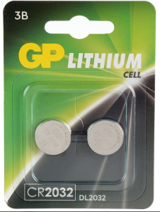 Литиевая дисковая батарейка GP Lithium CR2032 - 2 шт. в блистере(_20_)