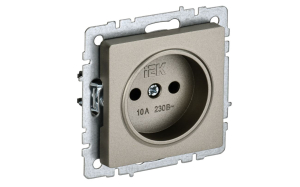 Шампань розетка без заземления без защитных шторок 10А РС10-1-0-БрШ