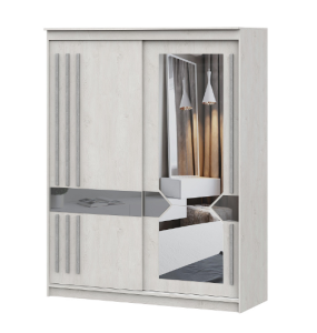 Шкаф-купе №25 (1,7 м) Грей (Сосна Санторини Светлый/Графит/Железная руда)