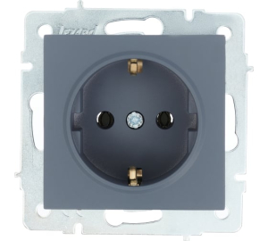 Матовое серебро розетка ТВ оконечная VESNA (10)