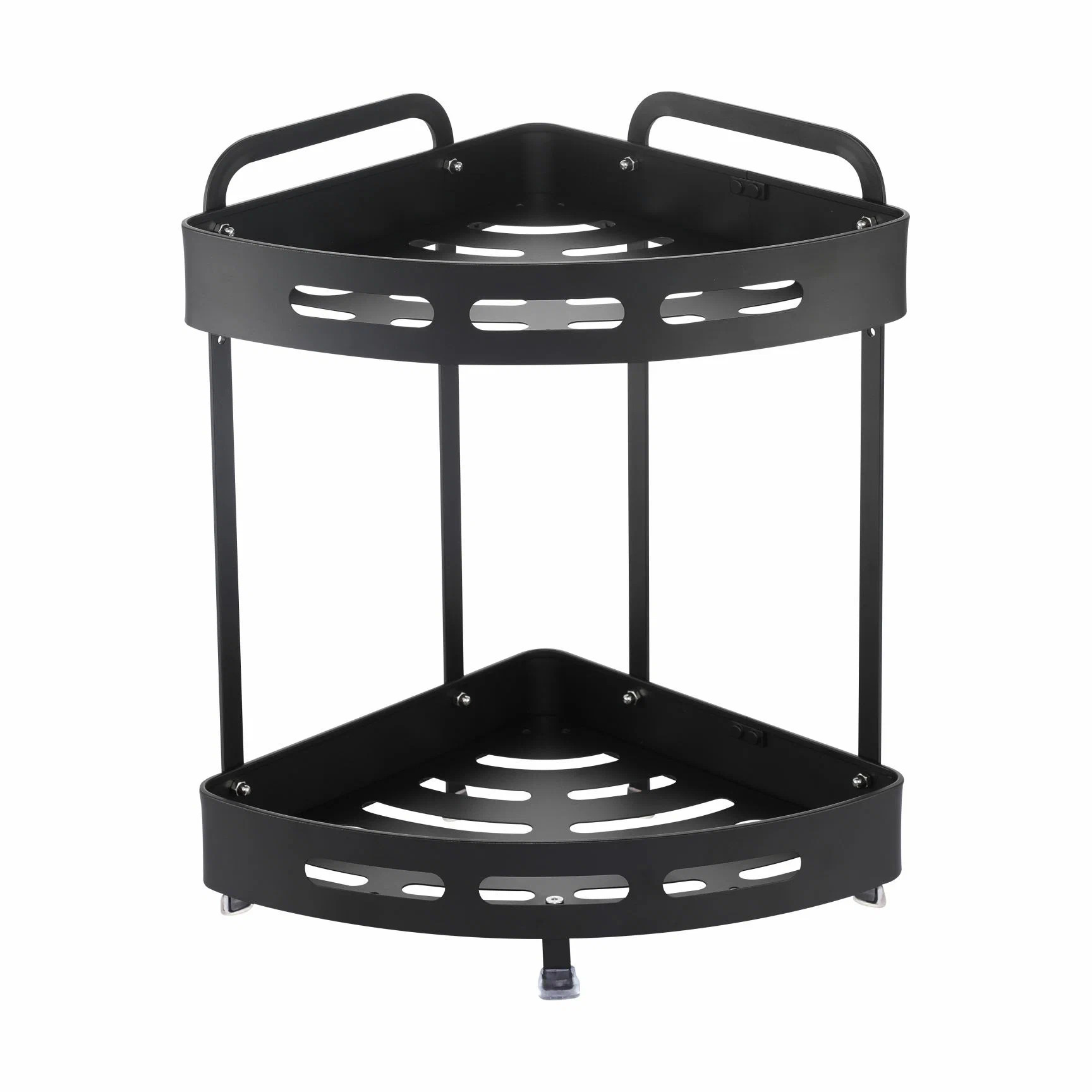 Полка настенная Zenfort 2-ярусная угловая "TA-3542B2", черный