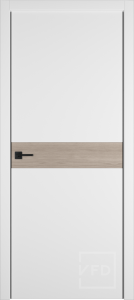 Дверь Urban H Emalex ice/Red oak гориз. 2-х BE ПГ600 (врезка под замок)