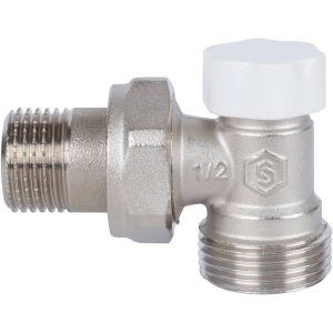 Клапан запорно-балансировочный STOUT угловой, 1/2"х 3/4"ЕК(_1_)