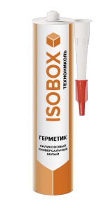 Герметик ISOBOX силиконовый универсальный белый 260 мл (12)