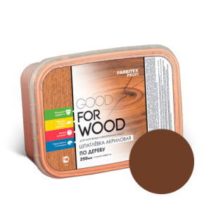 Шпатлевка акриловая по дереву Орех 0,4 кг. Farbitex Профи Good For Wood (12)