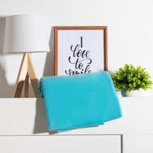 Плед "Экономь и Я" Голубой 150*180 см, пл.160 г/м2, 100% п/э 7584245