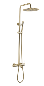 Стойка для душа со смесителем UNO Matt Gold