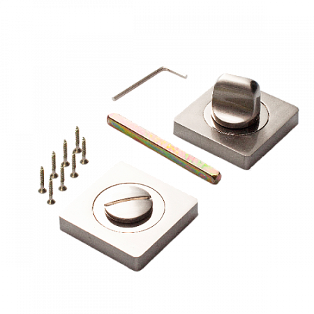 Завертка квадр. РЕНЦ 02 никель мат/никель блестящий (5/100)