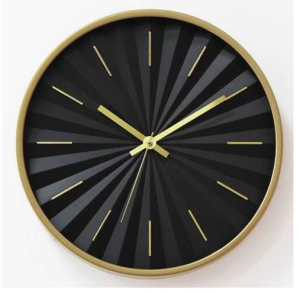 Часы настенные  круглые Черное золото 30 см