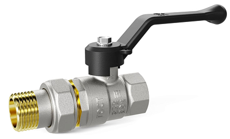 Кран шаровой латунный LD Pride со сгоном В-Н Ду 32 Ру 25 рычаг (4)